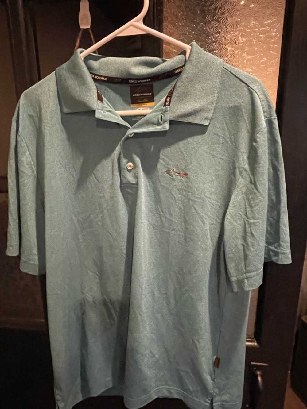 Greg Norman Collection Light Aqua Polo Shirt